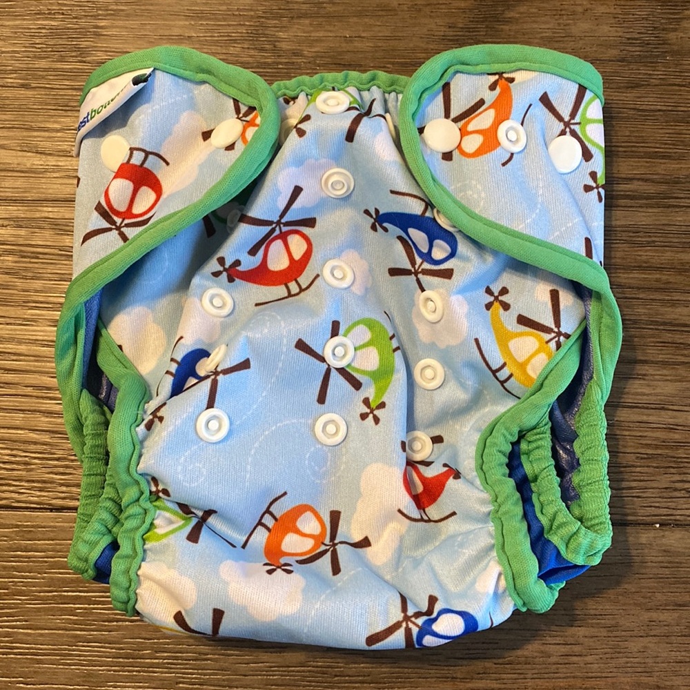 Best Bottom Helicopter Diaper Cover one size